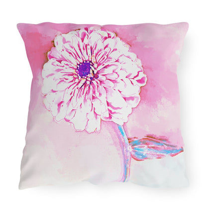 Outdoor Pillows Abstract Zinnia Color Story Pink