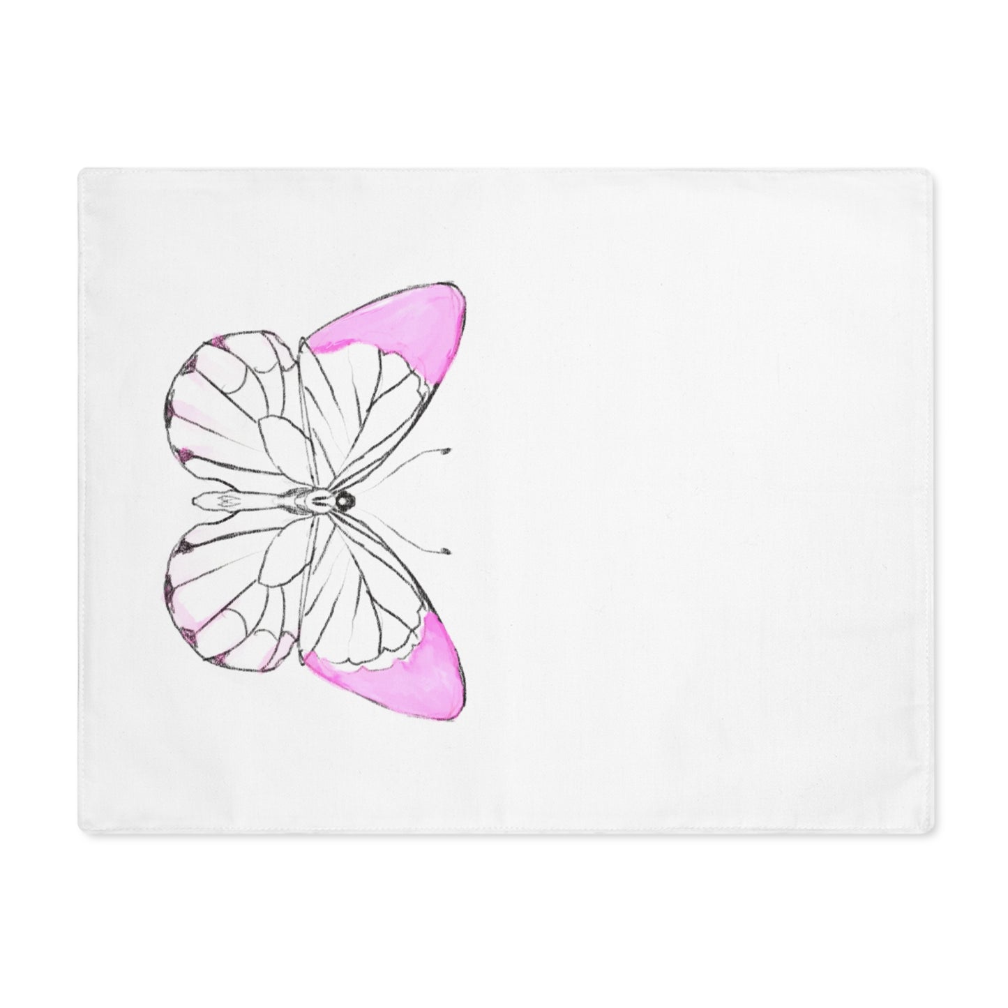 Placemat, 1pc Lucy Butterfly  Light Pink