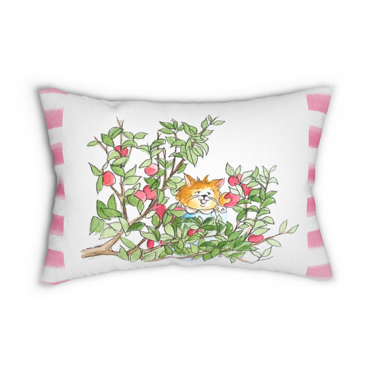 Kitty Fun Polyester Lumbar Pillow "By pride comes..."