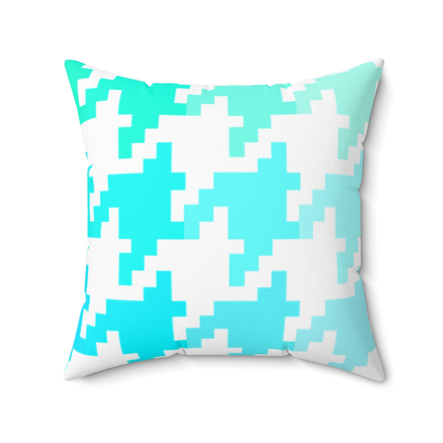 Hounds Tooth Fun  Pillow Aqua/Blue