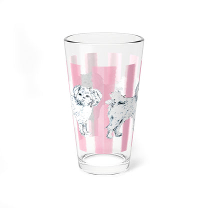 Dogi Fun Pint Glass, 16oz Shih Tzu