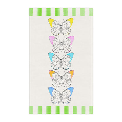 Butterfly Chroma Tea Towels (Cotton Creamy White, Poly Bright White)