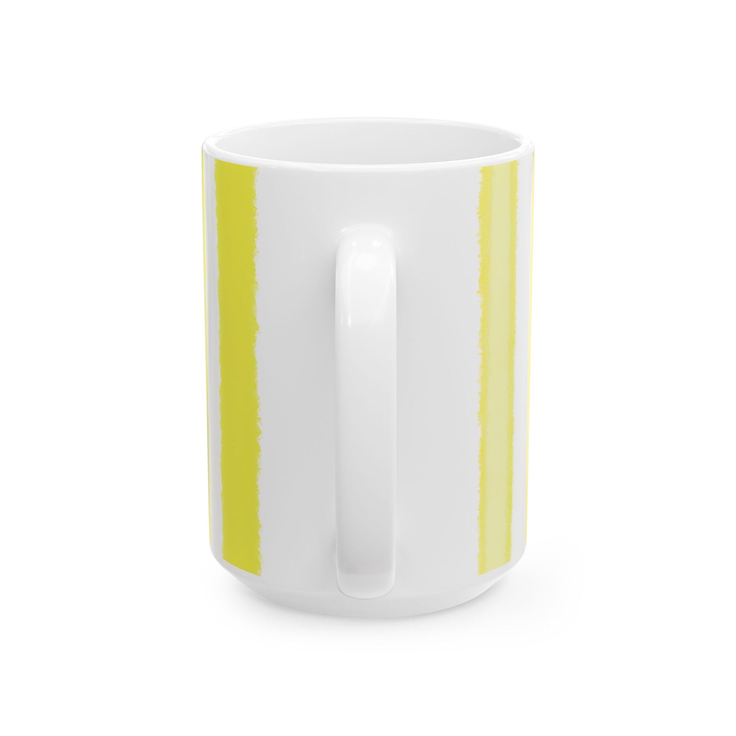 Watercolor Stripes Ceramic Mug Yellow