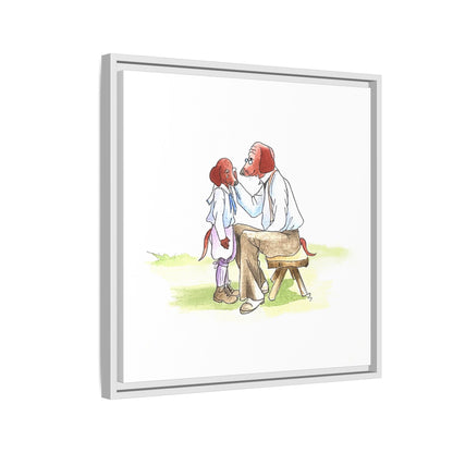 Dogi Fun Matte Canvas Framed
