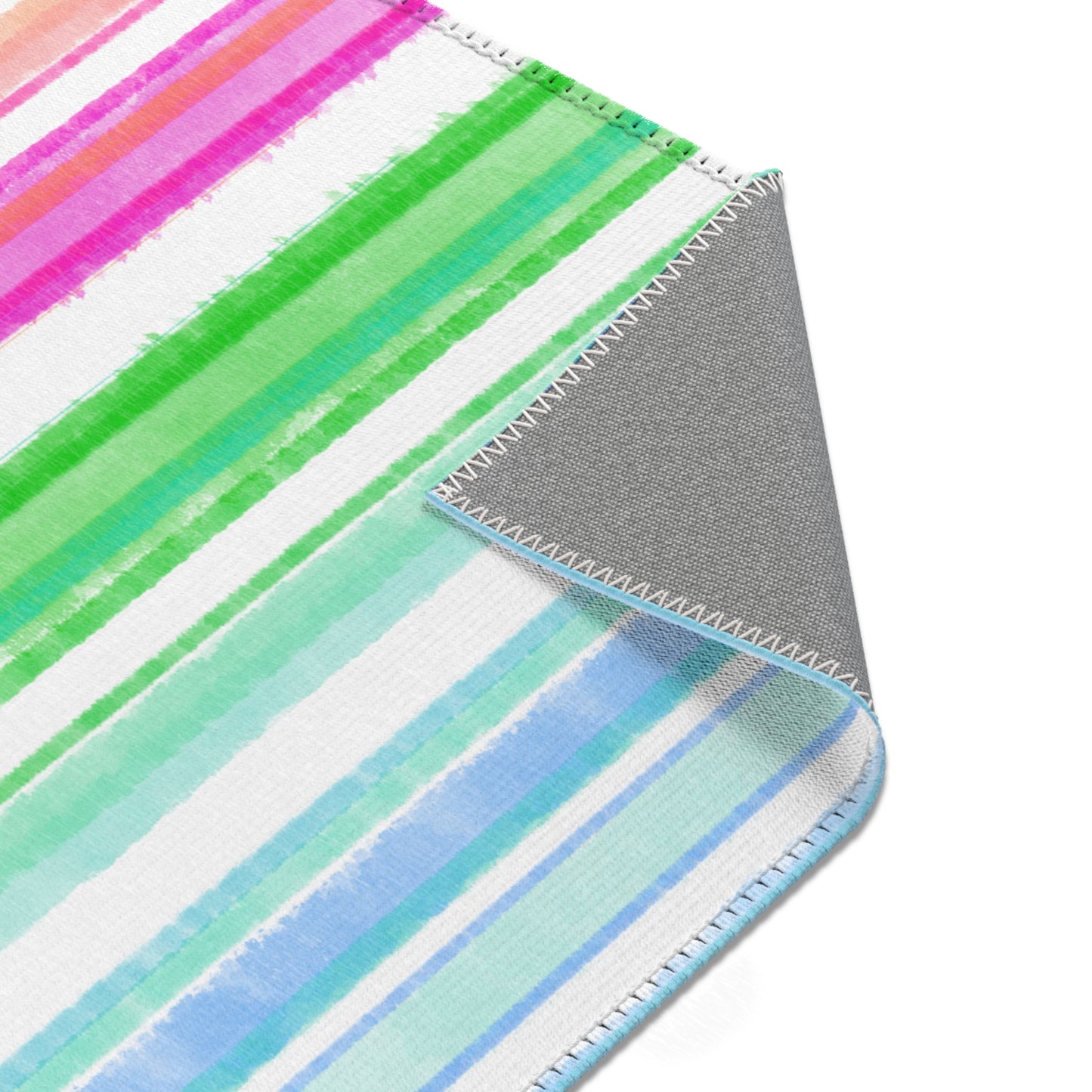 Watercolor Stripes Area Rug