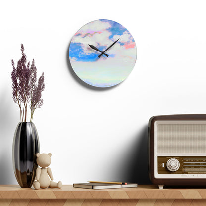 Joyful Landscapes  Wall Clock, Blue Skies