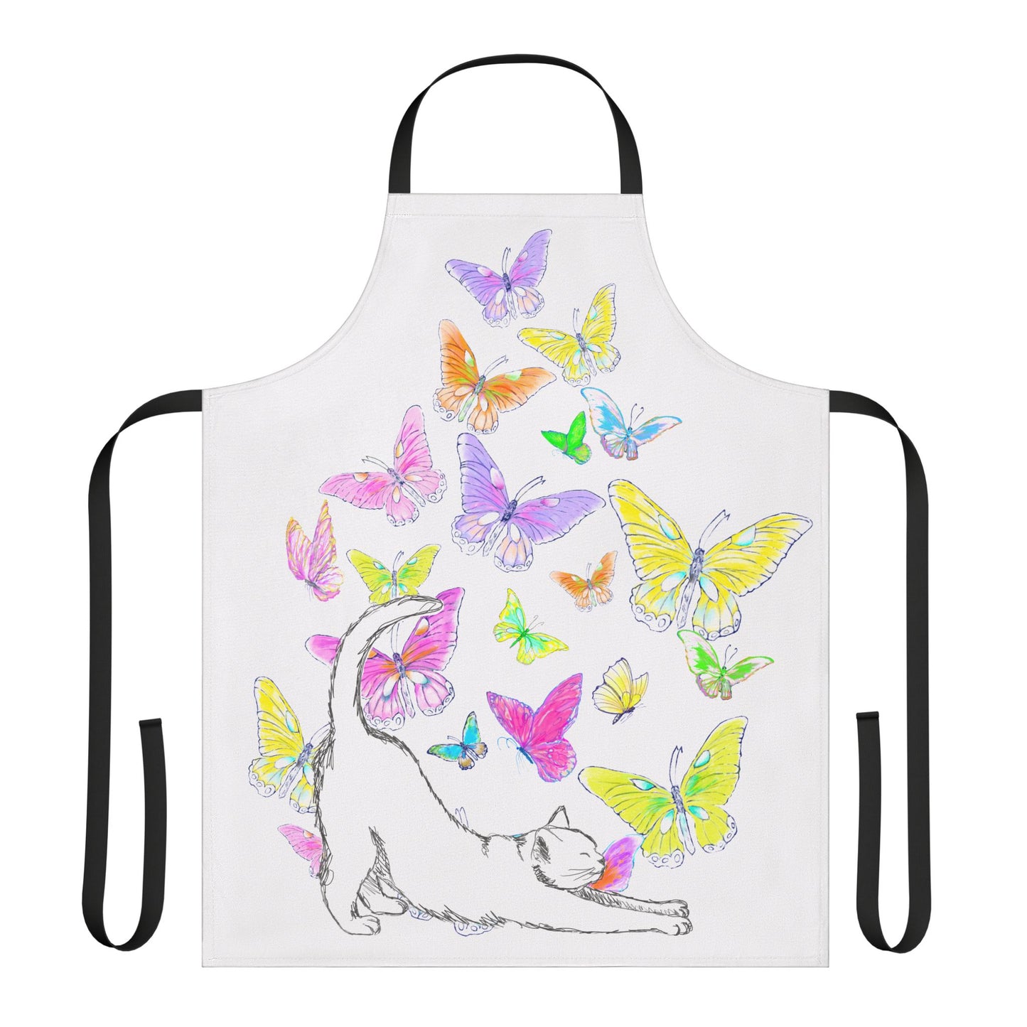 Kitty Flutter Apron, 4-Color Straps