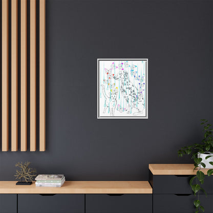 Butterfly Chroma Rain and Shine Matte Canvas, Framed (White)