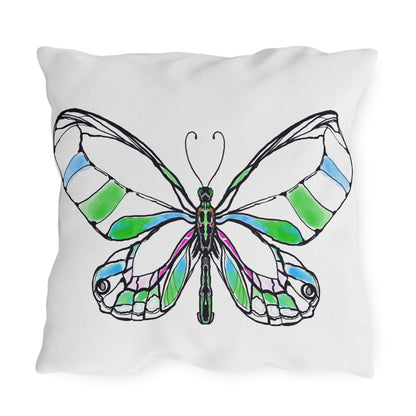 Outdoor Pillows Lulu Butterflies Aqua