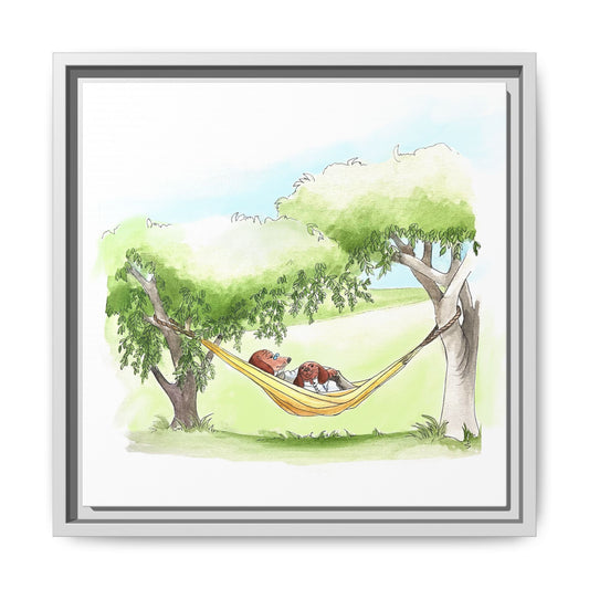 Dogi Fun Matte Canvas Framed