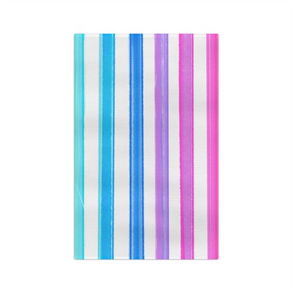 Watercolor Stripes Tea Towel