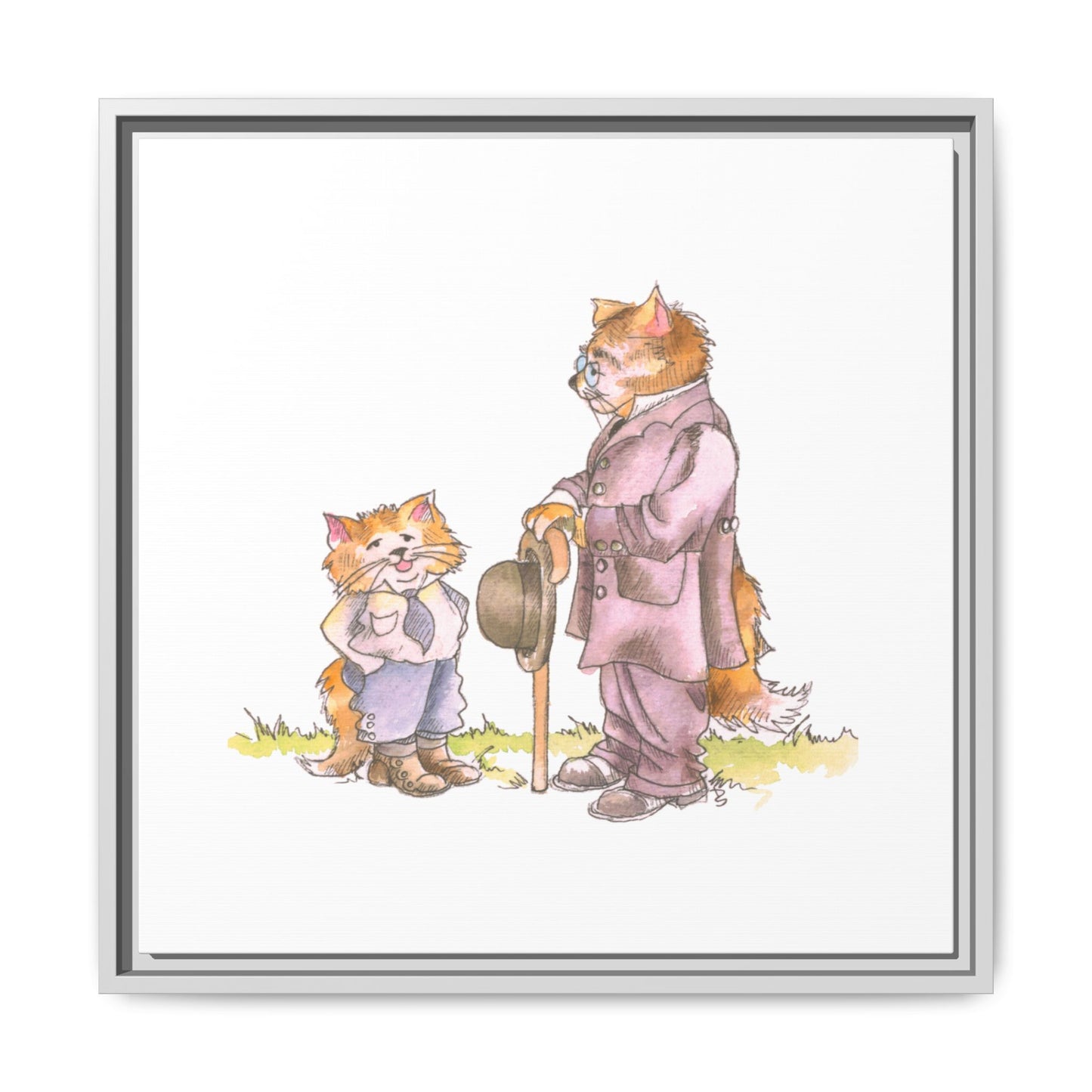 Kitty Fun Matte Canvas Framed