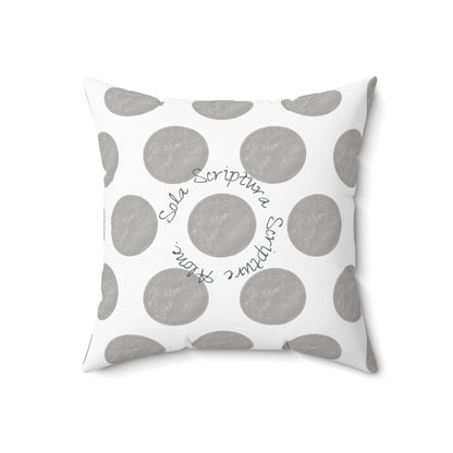 Polka Dot Joy Polyester Square Pillow "Sola Scriptura…”