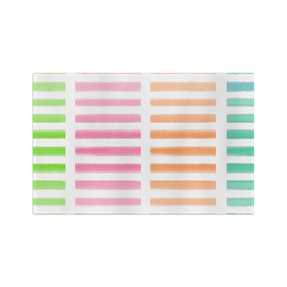 Watercolor Stripes Tea Towel