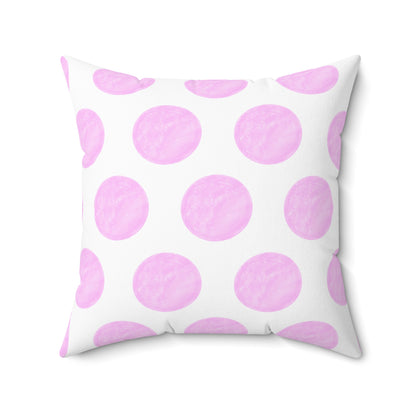Polka Dot Joy Polyester Square Pillow "Sola Fide…”