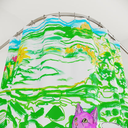 Colorful Cats and Dogs Shower Curtains