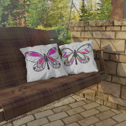 Outdoor Pillows Lulu Butterflies Pink