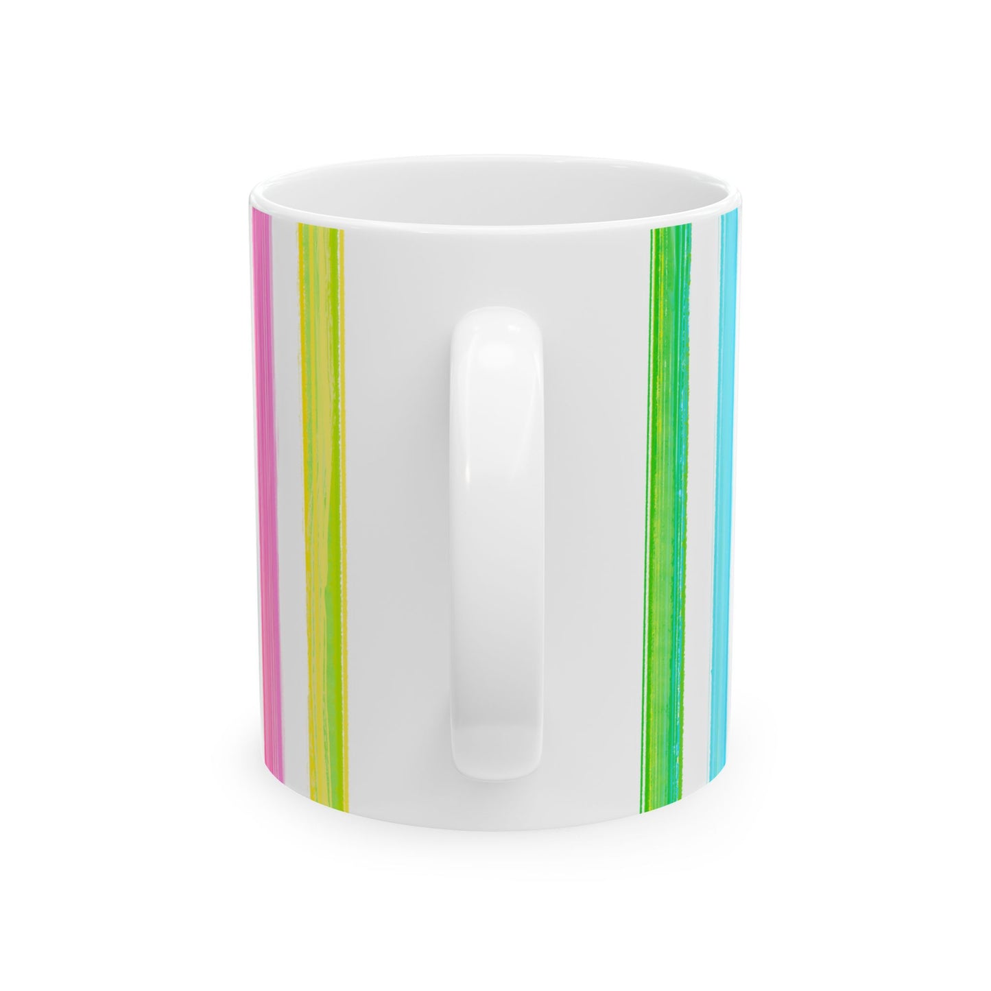 Watercolor Stripes Ceramic Mug Multi-color
