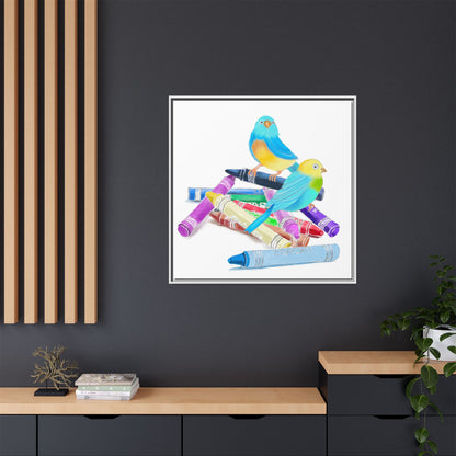 Jolly Birds Matte Canvas Framed
