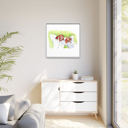 Dogi Fun Matte Canvas Framed