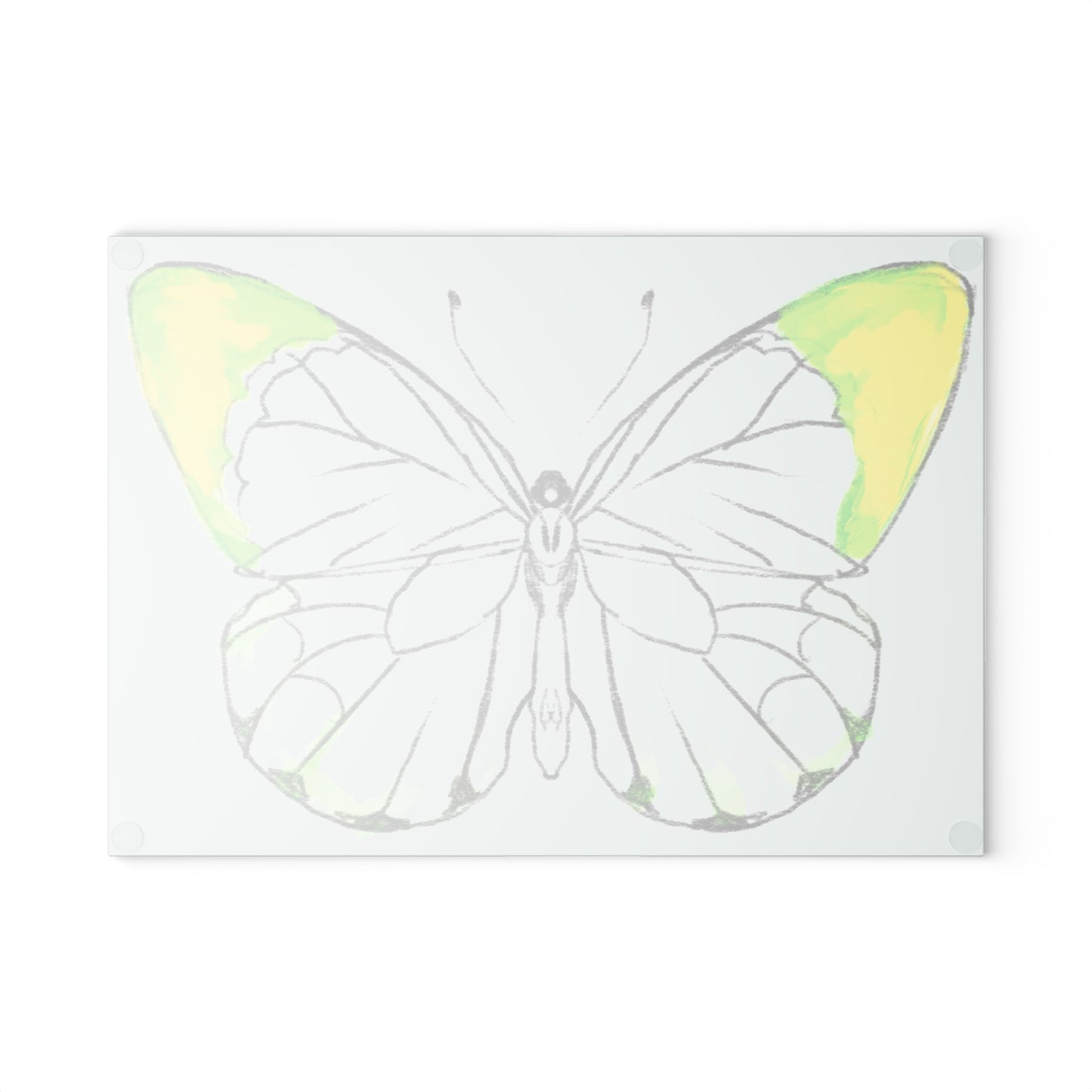 Chroma Glass Cutting Board Yellow Green