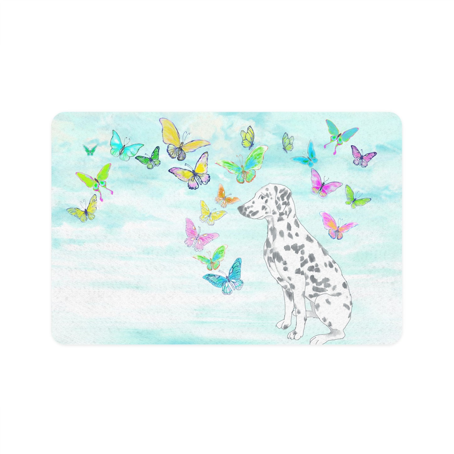 Dogi Butterfly Flutter Pet Food Mat Dalmatian