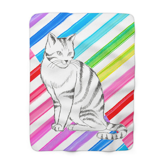 Blankets Sherpa Fleece Stripe & Pounce