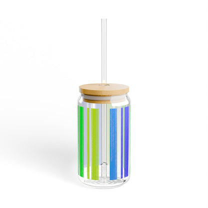 Butterfly Flutterstripe Sipper Glass, 16oz