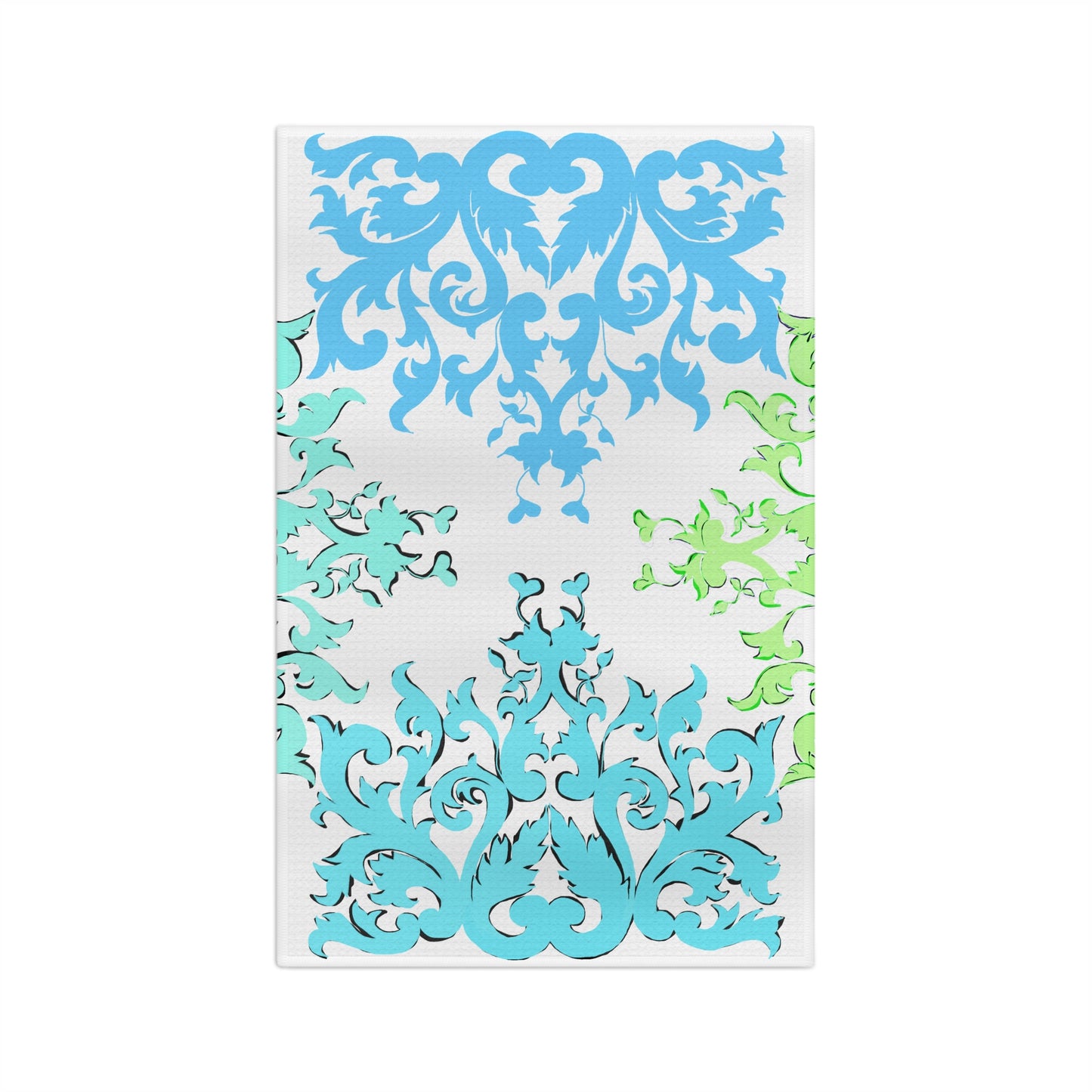 Microfiber Tea Towel Classic Fun Aqua & Green