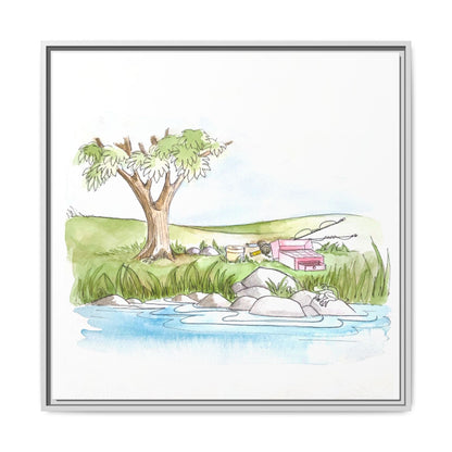 Kitty Fun Matte Canvas Framed