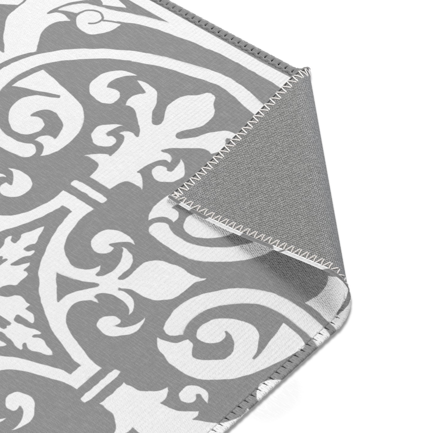 Scrollwork Indoor/Outdoor Rug Gray