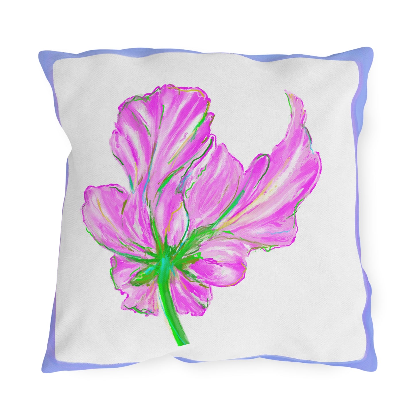 Vibrant Tulips Outdoor Pillows