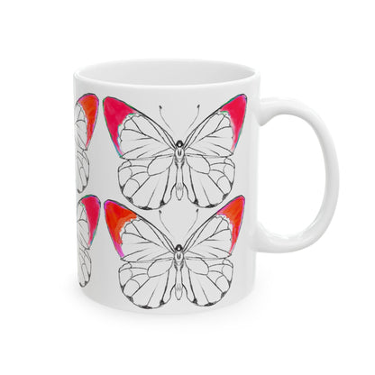 Chroma Ceramic Mug, (11oz, 15oz) Red