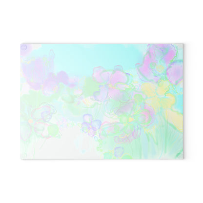 Glass Cutting Board Watercolor Landscape