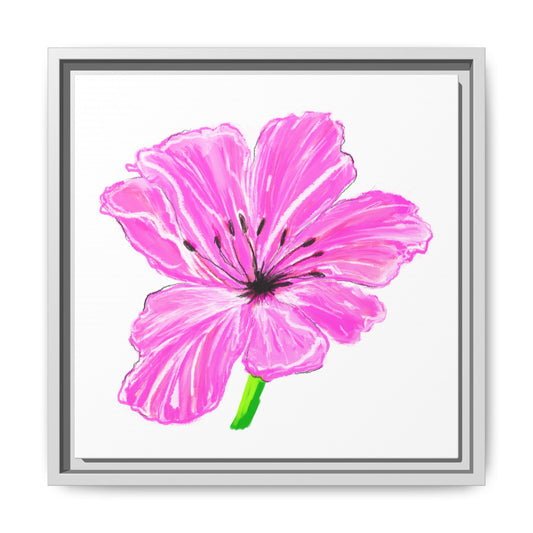Dancing Tulips Matte Canvas, Framed Cool Pink