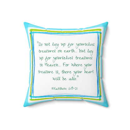 Kitty Fun Polyester Square Pillow "Do not lay up..."