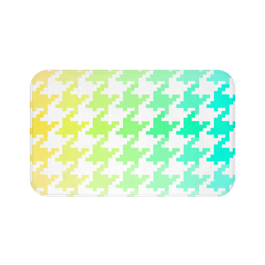 Bath Mats  Houndstooth Fun yellow/green