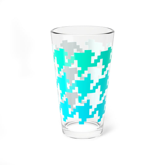 Mixing Glass, 16oz Houndstooth Fun