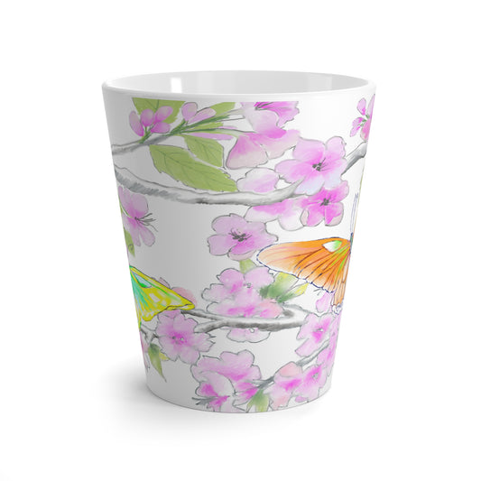 Butterfly Swing Latte Mug Aqua, Yellow/Green