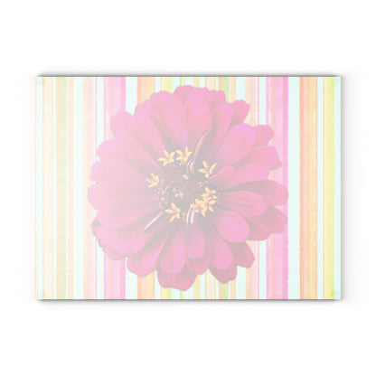 Glass Cutting Board Zinnia Fun