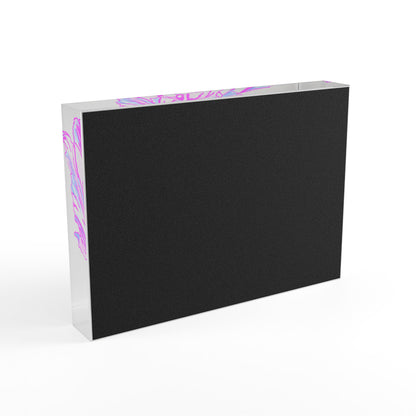 Dancing Tulips Acrylic Art Block Pink