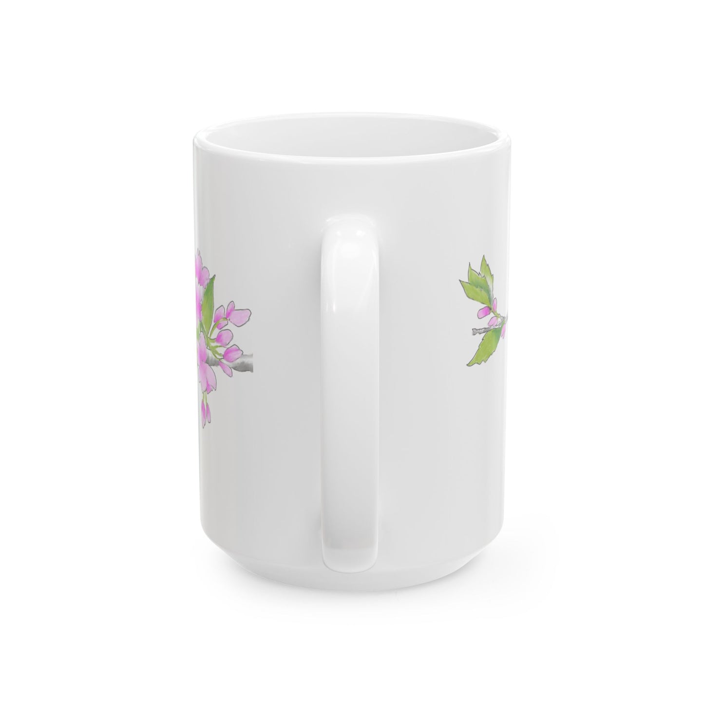 Jolly Birds Ceramic Mug, (11oz, 15oz) Teal birdie