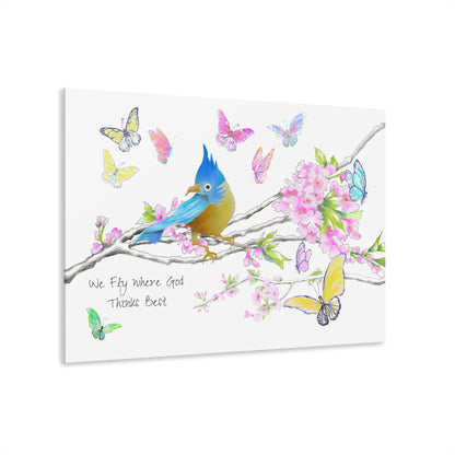 Blossom Whirl Acrylic Print French Cleat Hanging C-Bottom Picture "We Fly Where God Thinks Best"