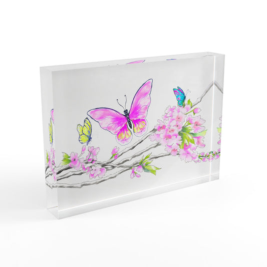 Blossom Whirl Acrylic Art Block