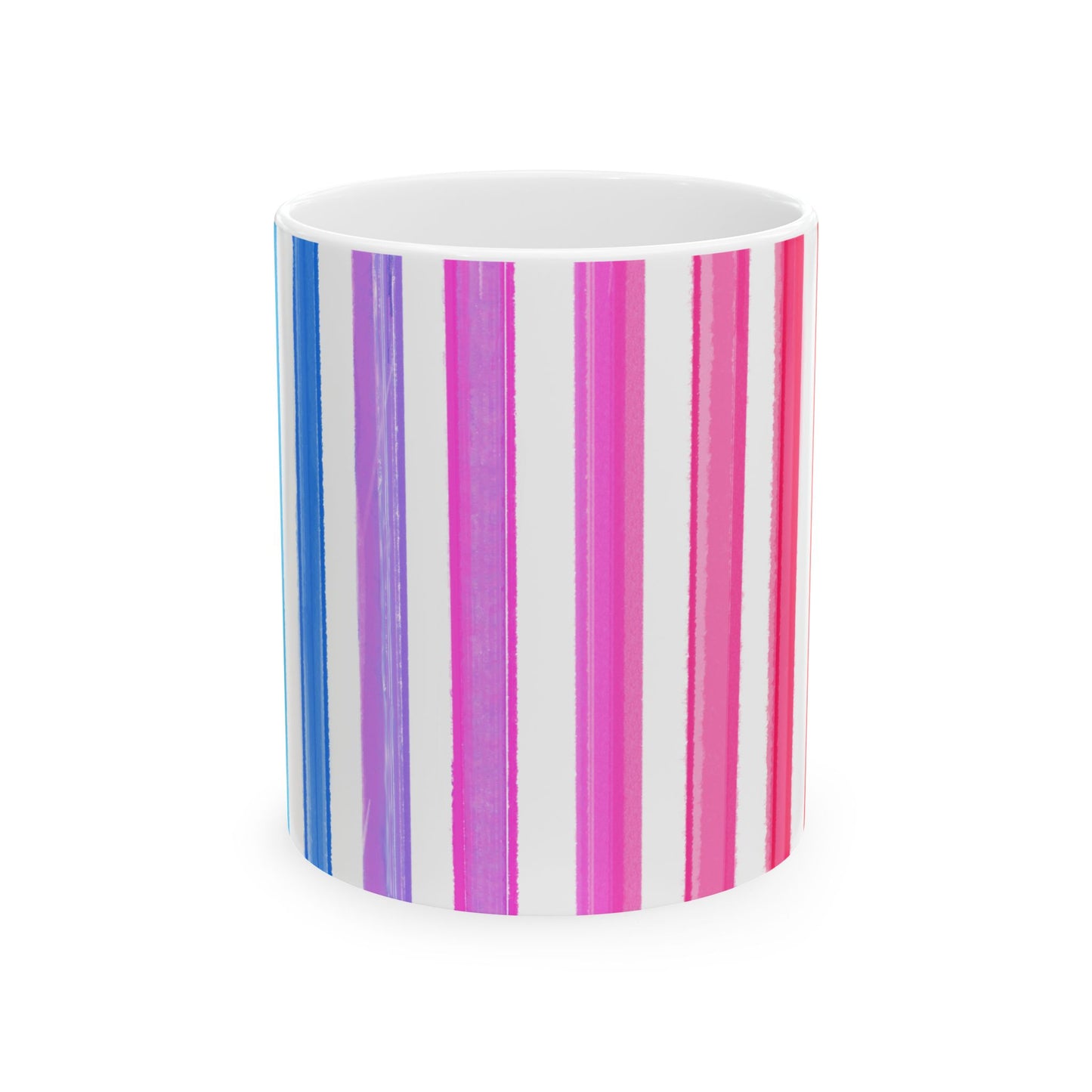 Watercolor Stripes Ceramic Mug Multi-color