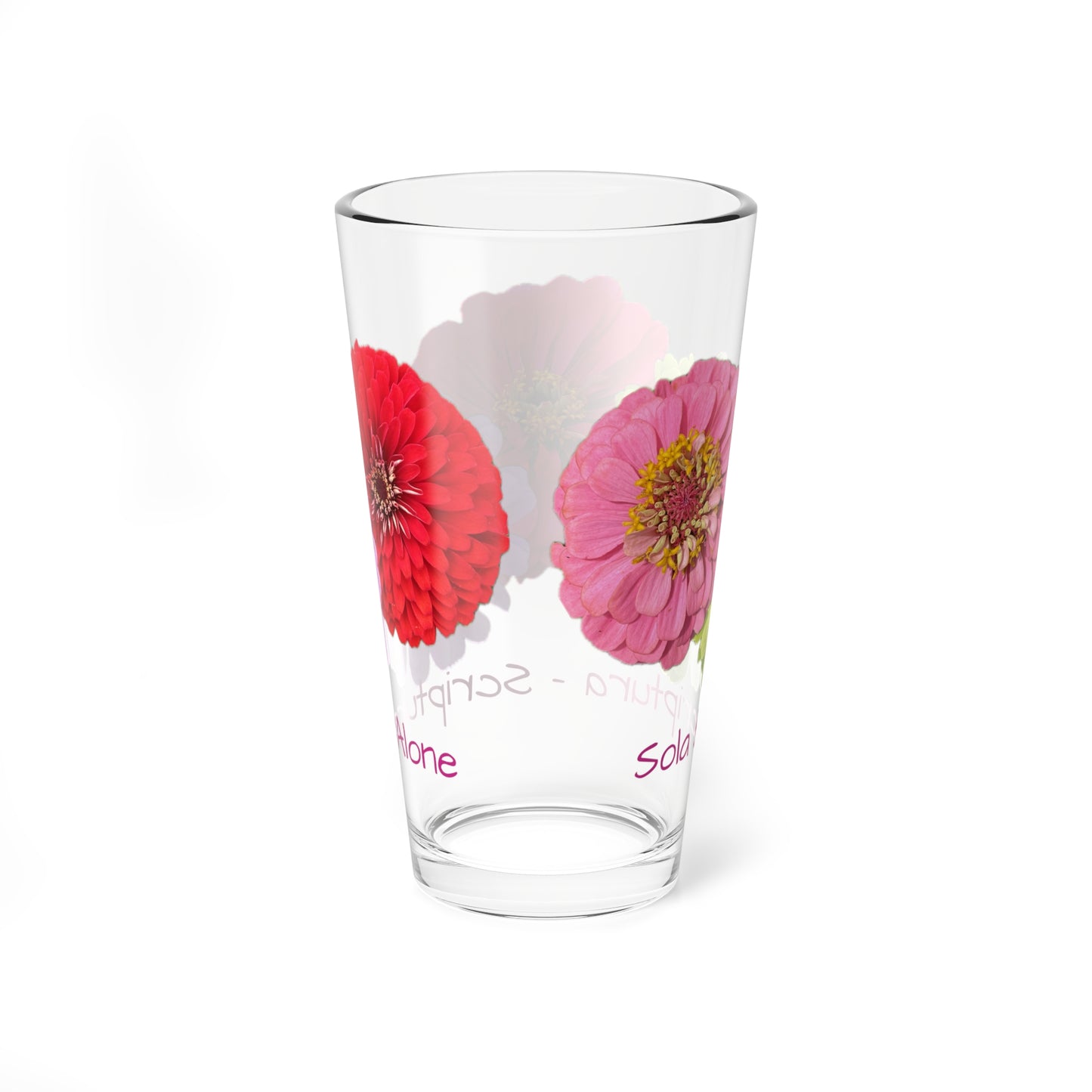 Zinnia Pint Glass Sola Scriptura -Scripture Alone