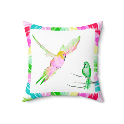 Mega Dot Polyester Square Pillow Do not be wise in your own eyes birds