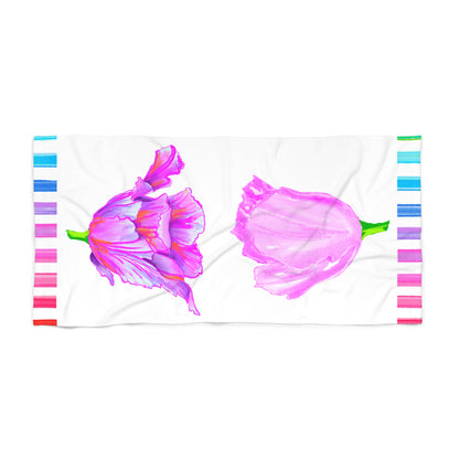 Towels Tulip Love Beach or Bath Towel
