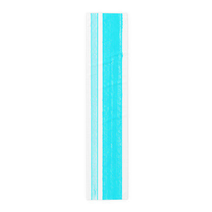 Mega Stripe Table Runner (Cotton Creamy White OR  Poly Bright White) Aqua