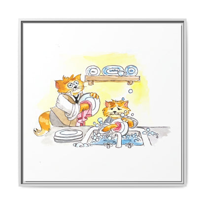 Kitty Fun Matte Canvas Framed